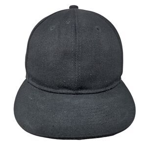 Premium Headwear Black One Size Adjustable Vented Holes 6 Panel Blank Polyester
